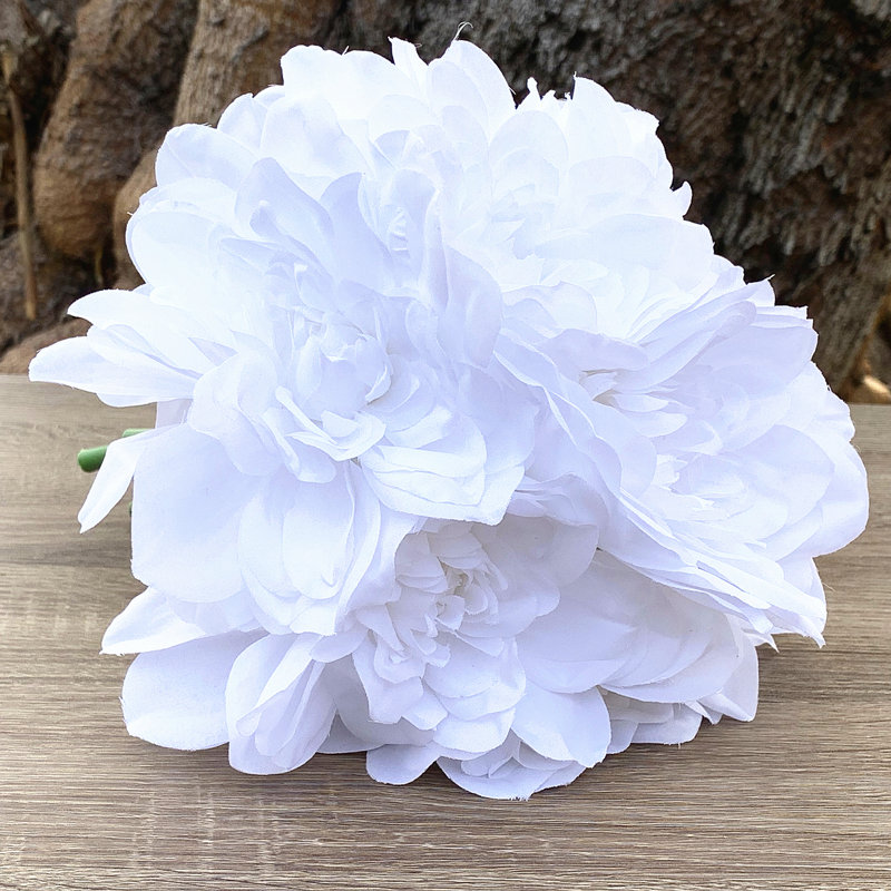 Arrangement floral dahlia de bouquet artificiel, Blanc