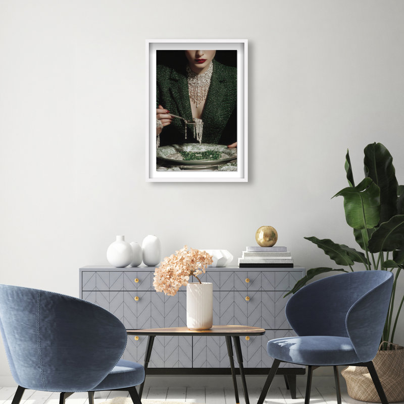 Forest Feast Shadowbox Fashion Print by Oliver Gal, Black Frame, 10 x 15, 55.5"H x 37.5"W, White Shadowbox