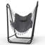 Chaise hamac avec support pour balancelle suspendue, acier robuste, charge maximale 350 lb-255235681