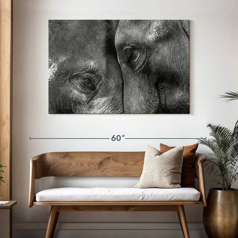 Inseparable Elephants, 32" H x 48" W