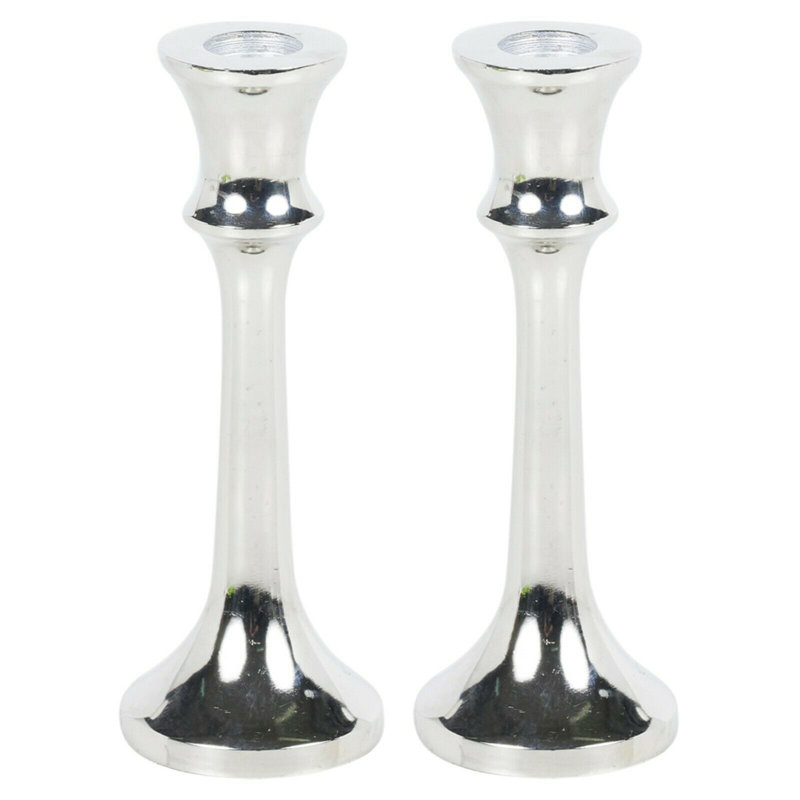 2 Piece Metal Tabletop Candlestick Set