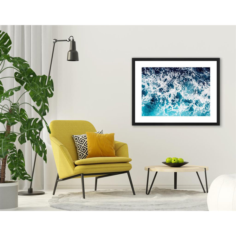 Aqua 1 - Single Picture Frame Print, Bevelled Wood Effect, 215.392 cm H x 164.592 cm W