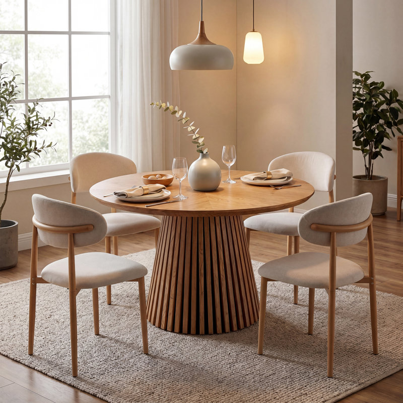 Ensemble de salle à manger 5 pièces avec chaises rembourrées