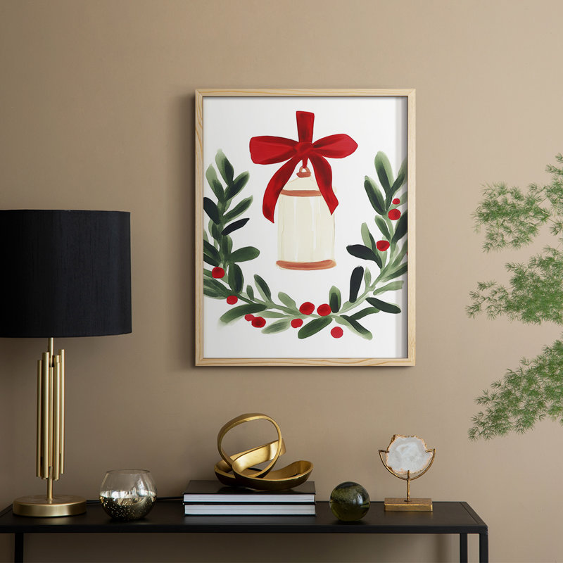 «Christmas Holiday Art», reproduction encadrée CMII, Naturel, H 11 po x l 9 po