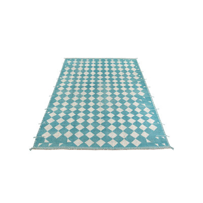 Tapis bleu sarcelle Iraheta