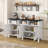 Kylith 59'' Farmhouse 4-Door Sideboard Buffet With Power Outlets & USB Ports And Open Shelf-2082452185
