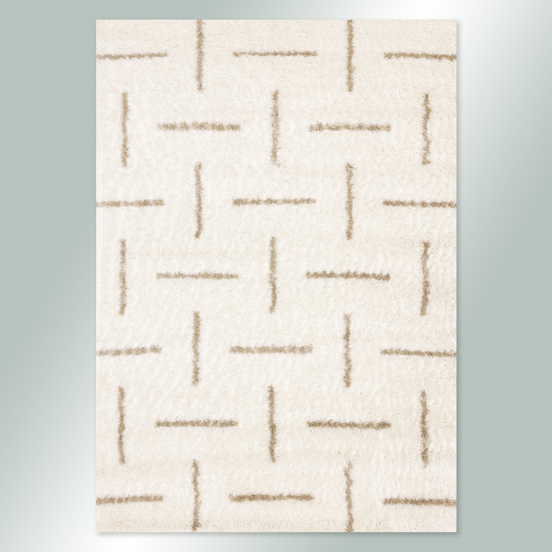 Rustem Shag Area Rug, Rectangle 6'7" x 9'6" 