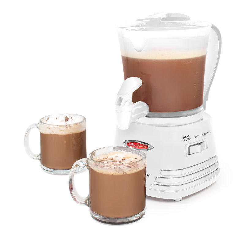 Nostalgia Retro Hot Chocolate Maker, White, White