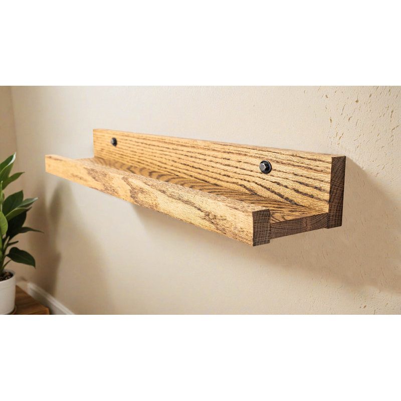 Petite tablette rayonnée en chêne massif 3 pièces Rayne, H 4,75 po x l 25 po x P 4 po