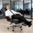 Microfibre Massage Office Chair, Heated Reclining Chair With Footrest-263000533-263000532