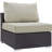 Convene Collection 7-Piece Outdoor Patio Sectional Set in Espresso-504718177