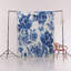 Tapis décoratif moderne à motif floral rose et bleu-beige-2012780985