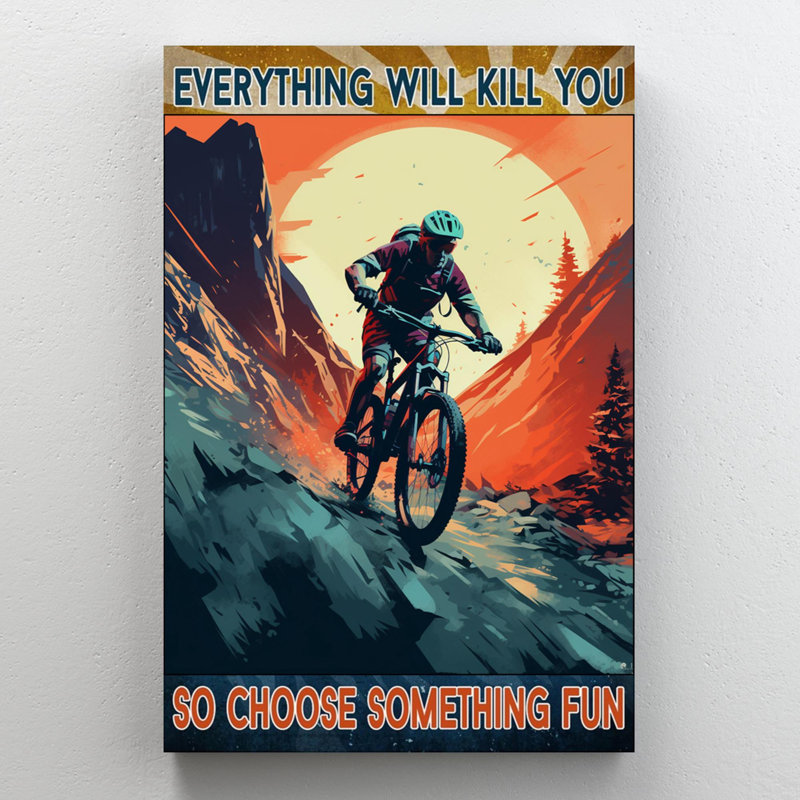 Mountain Biking Choisissez quelque chose d'amusant 3, H 20 po x l 16 po x P 1,25 po