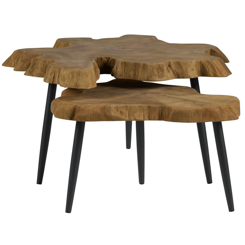Oasis Solid Wood Nesting End Table