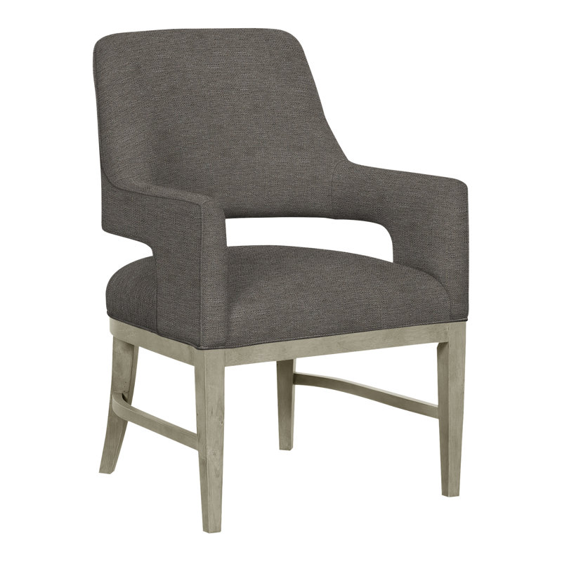 Josie Grande Upholstered Arm Chair, Perigold Arigato Morning Glory, Almond Buff
