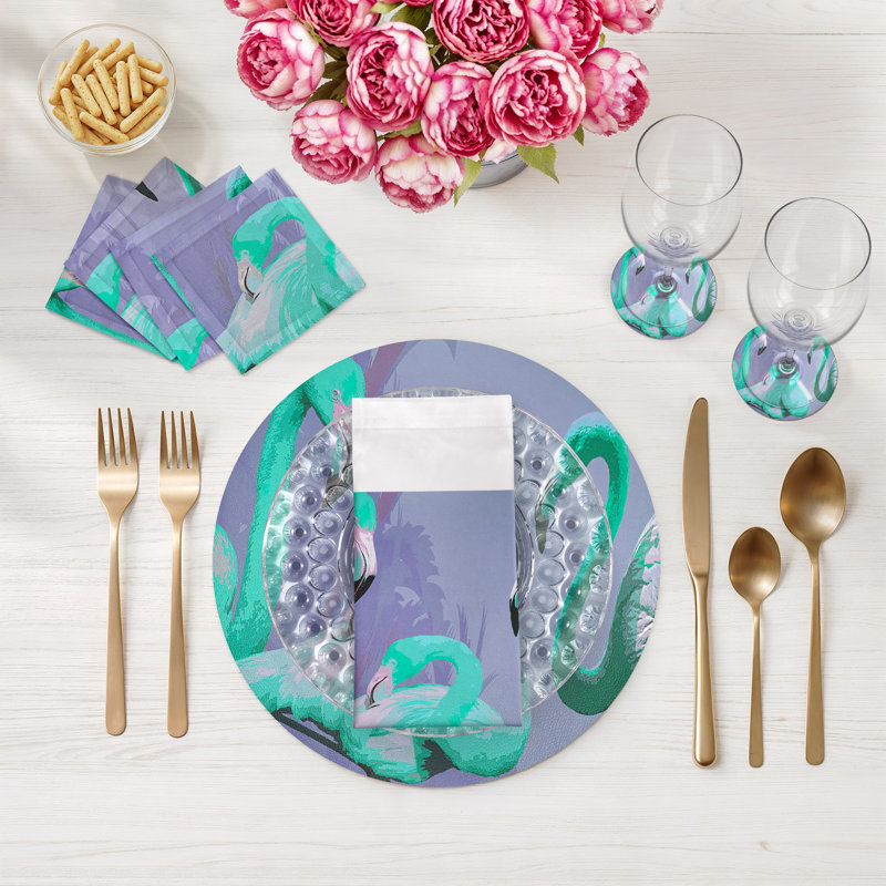 Palm Springs Cotton Sateen Cocktail Napkins, Wisteria