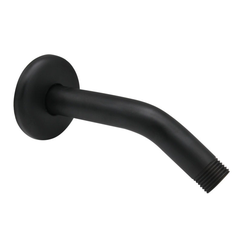 Bras de douche mural 1/2 "IPS x 6" avec bride Sure Grip, Noir mat