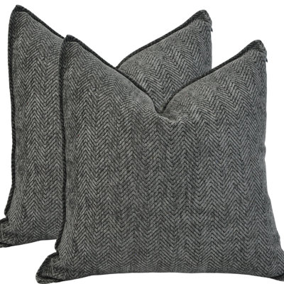 Chevron Throw Pillow Covers Soft Chenille Cushion Pillowcases