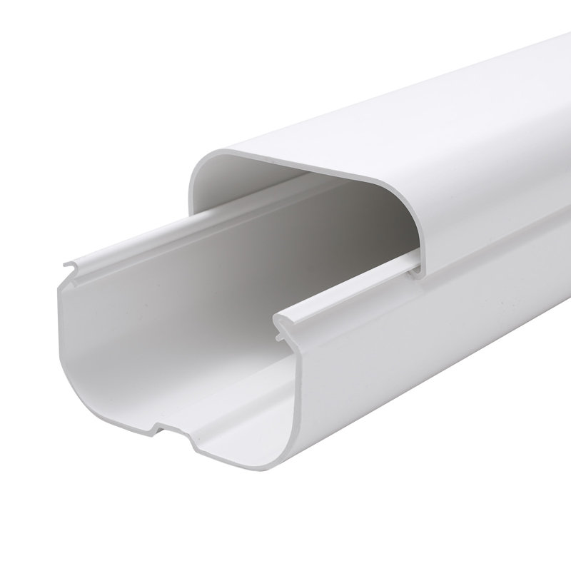 White PVC Decorative Air Conditioner Line Set Cover Kit