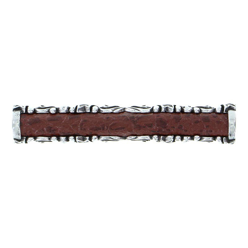 Liscio Bar / Handle Pull, Brown, Antique Silver