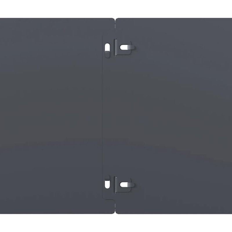 Lawn Edgings 10 Pcs Cold-Rolled Steel, 20cm H x 103cm W x 0.05cm D, Anthracite