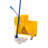Mind Reader Mop Bucket with Wringer, 22 Qt (5.5 Gallon), Floor Cleaning, Handle, Wheels, 16.25"L x 10.75"W x 24.5"H