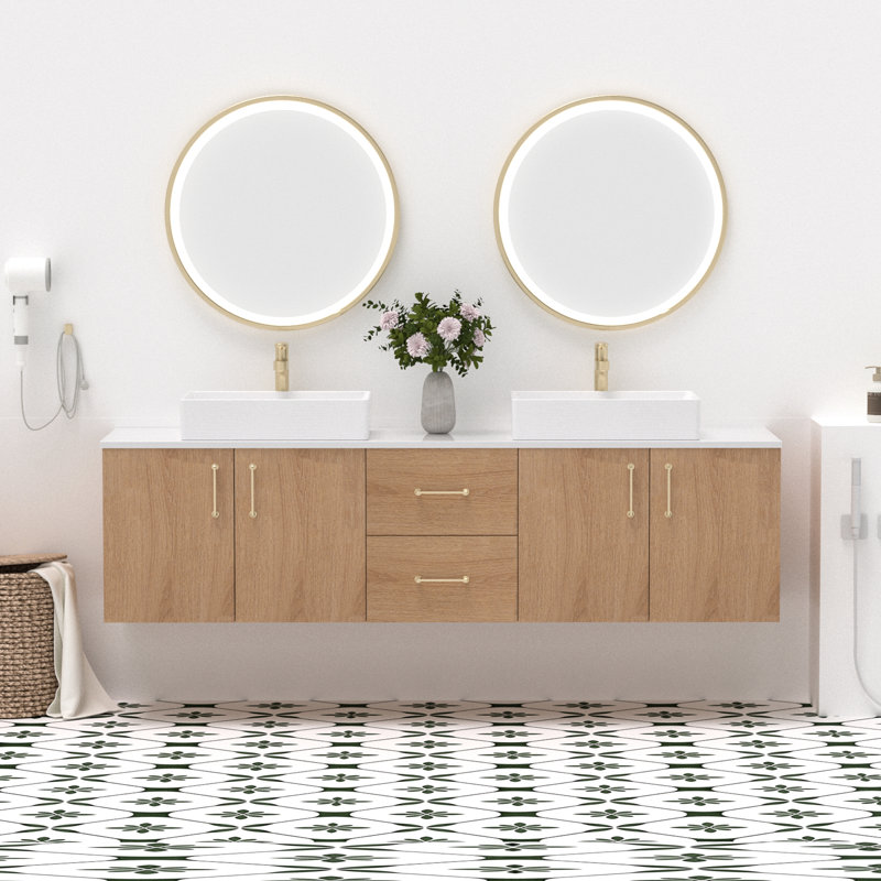 Ensemble de meuble-lavabo double 72 po avec lavabo