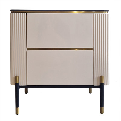 60cm W Manufactured Wood Bedside Table