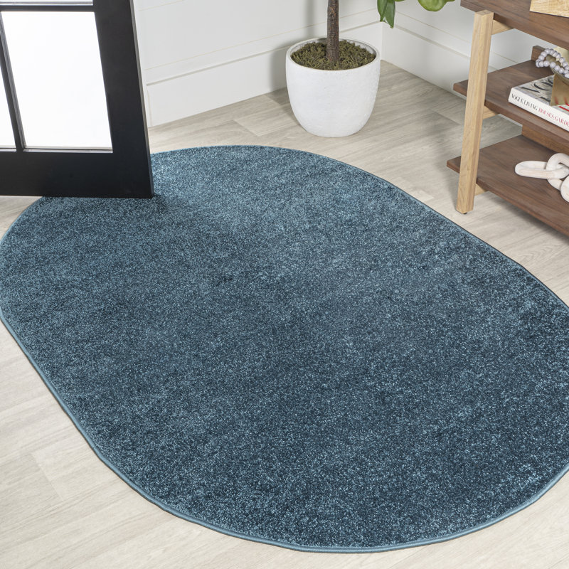 Tapis turquoise Asalah, Ovale 6 pi 2 po x 9 pi