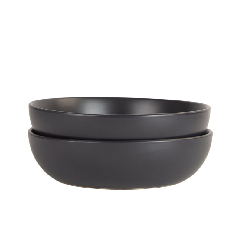 Wazee Matte Serving Bowl, Black