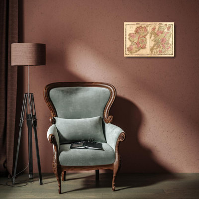 «Red Barrel Studio®», reproduction d'art sur toile tendue sur châssis avec cartes: «Ireland andosse»