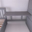 118'' Solid Wood Twin-Twin Over Full L-Shaped Bunk Bed With 3 Drawers, Portable Desk And Wardrobe-1205507546