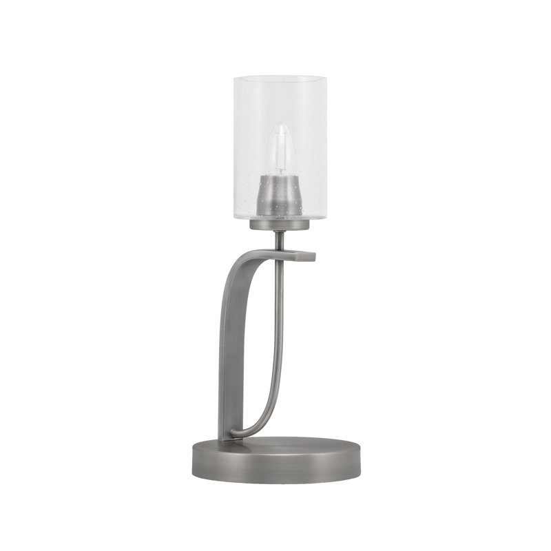 Lampe d'appoint Cavella illustrée d'un verre de 4 po, Graphite, Clair