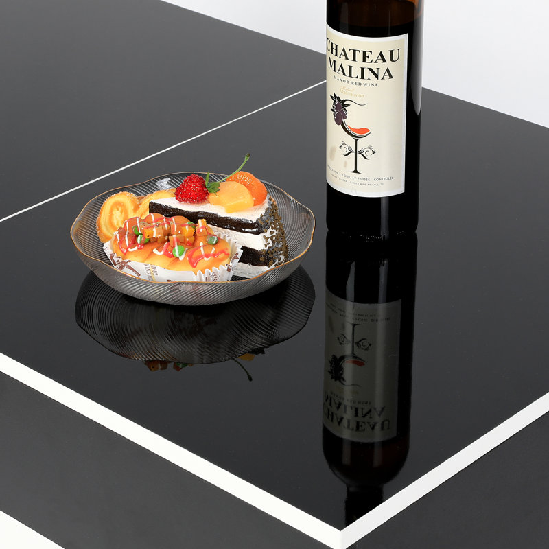 Table basse extensible avec rangement Modo, Noir, Blanc