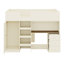 Lit mezzanine polyvalent avec garde-robe intégré, bureau d'étude, tablettes de présentation et tiroirs-7527697