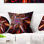 Motif fractal coloré rouge et mauve - coussin à imprimé floral-29597976-29597972