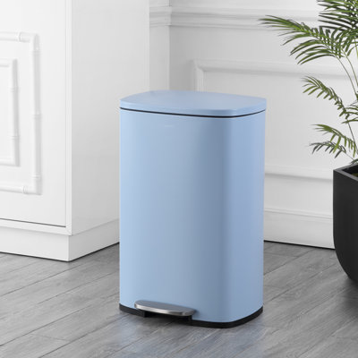 Steel Step On Kitchen Trash Can - 13.2 Gallons