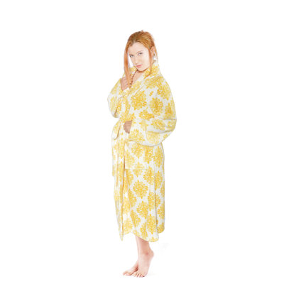 Fleece Gender Neutral Mid-Calf Bathrobe with Pockets