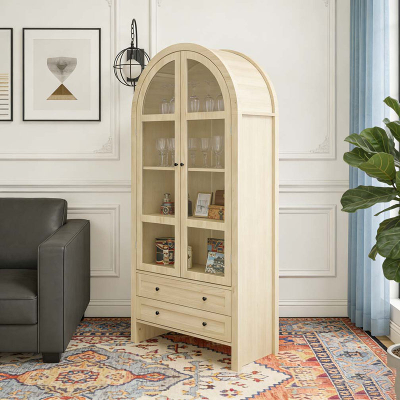 70.28" Tall Arched Kitchen Pantry