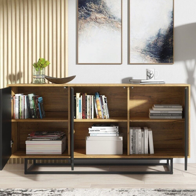 Erentraud 160cm Sideboard, Oak/Black