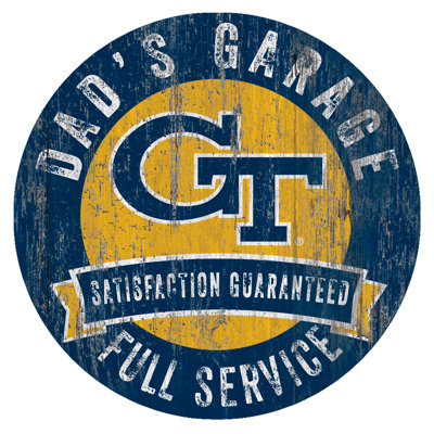 «NCAA Dad's Garage Sign», impression sur bois