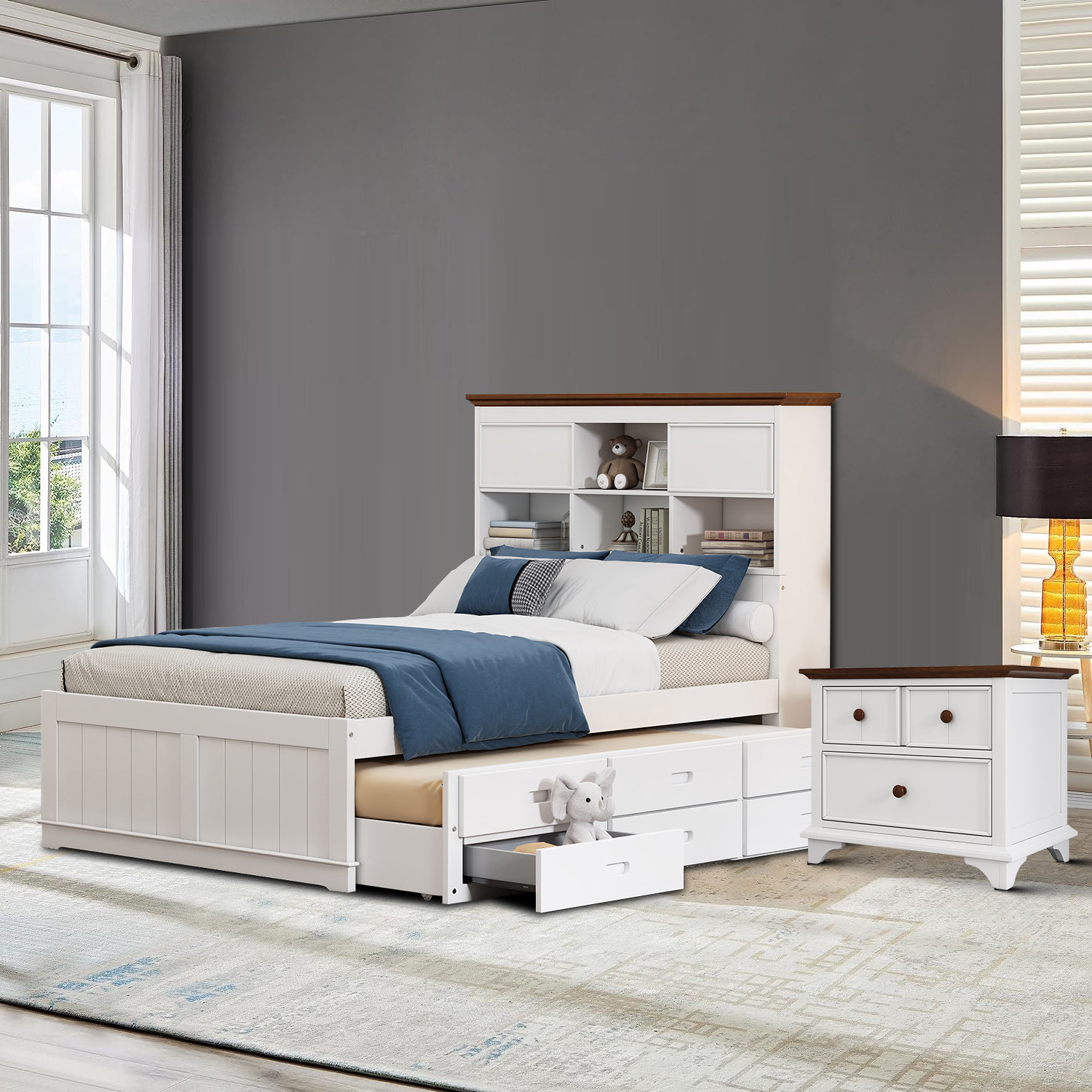 Red Barrel Studio® Quanette Full Platform 2 Piece Bedroom Set | Wayfair