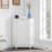 Bathroom Cabinet Triangle Corner Storage Cabinet With Adjustable Shelf Modern Style MDF Board-755820901