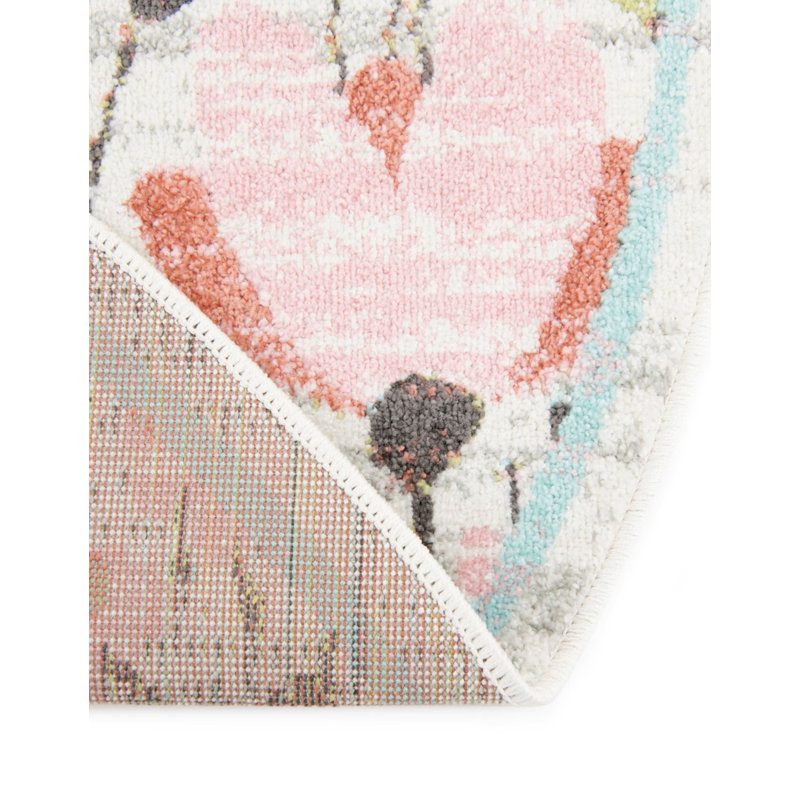 Whimsy Kids Wildflowers Rug, Oval 5'3" x 8' 