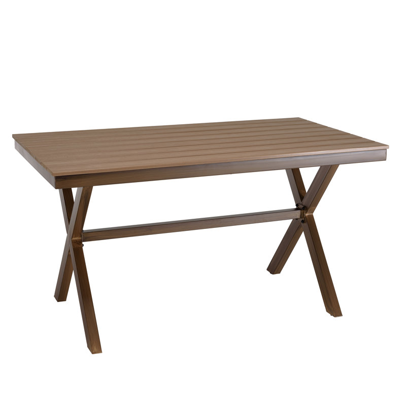 Demaryius Rectangular Metal Outdoor Bistro Table , 140cm cm W 79.5cm cm D