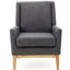 Fauteuil Mid-Century gris, siège rembourré pour le confort, l 27,79 po x l 28,88 po, siège H 37,33 po, profondeur largeur hauteur