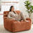 42" Modern Upholstered Oversized Compression Accent Chair-575767255