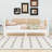 Wood Daybed with Rattan Headboard and Trundle-212739879-212739877