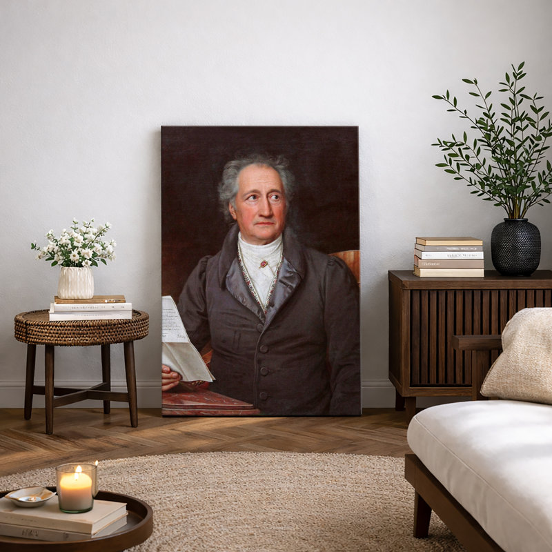 Johann Wolfgang Von Goethe, H 18 po x l 12 po x P 1,5 po, Toile tendue