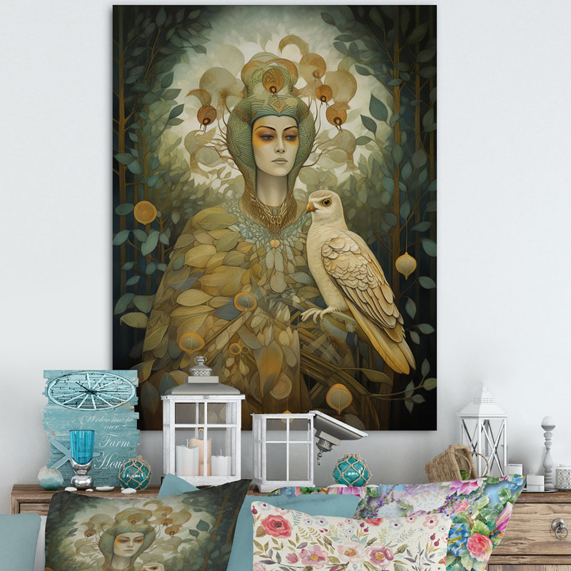 Retro Portrait White Owl Magic I - Animals Owl Wall Decor, H 20 po x l 12 po x P 1 po, Toile tendue